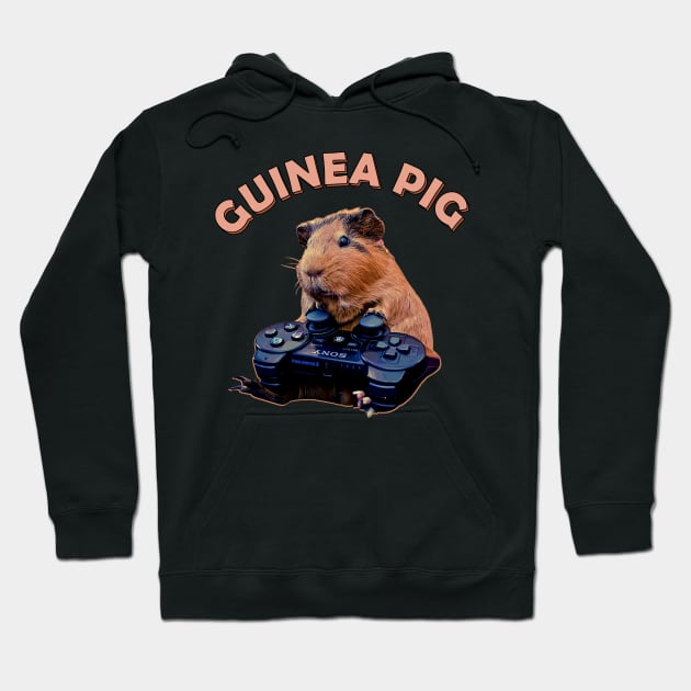 Fluff and Fold Guinea Pig Playing Game Tee for Rodent Aficionados Hoodie by Chocolate Candies
